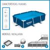 Piscina Desmontable Rectangular Bestway Steel Pro 300x201x66 Cm Capacidad Para 3.000 Litros Color Azul