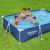 Piscina Desmontable Rectangular Bestway Steel Pro 300x201x66 Cm Con Revestimiento De Duraplus Y Depuradora De Cartucho De 1.249 L/h