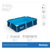 Piscina Desmontable Rectangular Bestway Steel Pro 300x201x66 Cm Con Revestimiento De Duraplus Y Depuradora De Cartucho De 1.249 L/h