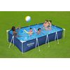 Piscina Desmontable Rectangular Bestway Steel Pro 400x211x81 Cm Con Depuradora De Cartucho De 1.249 L/h Color Azul