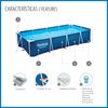 Piscina Desmontable Rectangular Bestway Steel Pro 400x211x81 Cm Con Depuradora De Cartucho De 1.249 L/h Color Azul