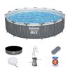 Piscina Desmontable Bestway Steel Pro Max Ø457x107 Cm Con Depuradora De Cartucho 3.028 L/h, Luz Led, Escalera Y Cobertor