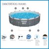 Piscina Desmontable Bestway Steel Pro Max Ø457x107 Cm Con Depuradora De Cartucho 3.028 L/h, Luz Led, Escalera Y Cobertor