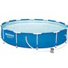 Piscina Bestway Steel Pro + Bomba De Filtración 366 X 76 Cm