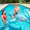 Flotador De Tiburón Para + 3 Años Azul Infantil De Pvc De 183x102 Cm