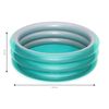 Piscina Hinchable Autoportante Infantil Bestway 170x53 Cm Diseño Big Metallic 3-ring Pool Edad Mayores De 6 Años