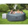 Spa Hinchable Bestway Lay-z-spa Hawaii Hydrojet Pro 180x180x71 Cm Para 4-6 Personas | Cuadrado  | Depuradora De 1.325l/h | Cobertor | Capacidad 840l | Gris