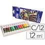 Pintura Oleo Artist Caja Carton De 12 Colores Surtidos Tubo De 12 Ml