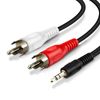 Cable De Audio Jack 3,5mm Macho A 2x Rca Macho 5m Marca Linq - Negro