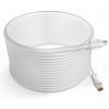 Antena De Cable Tv Macho/hembra Coxial 9.5 Mm Pvc 10 M - Linq Blanco