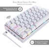 Teclado Mecánico Gaming 60% Dual K530 Draconic Rgb White Blanco