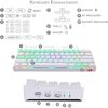 Teclado Mecánico Gaming 60% Dual K530 Draconic Rgb White Blanco