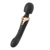 Vibrador De Silicona De Doble Motor Varita De Gran Tamaño Masajeador De Punto G Juguete Sexual (negro)