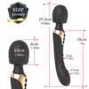 Vibrador De Silicona De Doble Motor Varita De Gran Tamaño Masajeador De Punto G Juguete Sexual (negro)