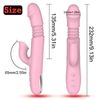 Vibrador De Calefacción Columpio De Clítoris Estimulador Telescópico Juguetes Sexuales Femeninos (rosa)