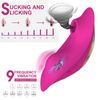 Vibrador De Succión Portátil 9 Modos Control Remoto Succionador Vibrador Vagina Estimulador De Clítoris (rojo)