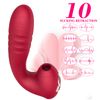 Vibrador Telescópico De Vibración De Succión Para Mujer (rojo)