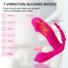 Vibrador De Succión Portátil De 7 Modos, Estimulador De Clítoris De Vagina Anal (rojo)