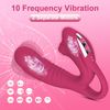 Vibrador De Silicona De Doble Motor, Masajeador Recargable Femenino (rosa Roja)