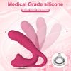 Vibrador De Silicona De Doble Motor, Masajeador Recargable Femenino (rosa Roja)