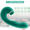 Vibrador De Succión Retráctil Automático De 10 Frecuencias Para Mujeres (verde)