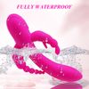 Vibrador De Masaje De Silicona Multifrecuencia 3 En 1 Para Mujer (rosa)