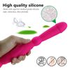 Vibrador De Masaje Eléctrico De Doble Cabeza De 8 Frecuencias Para Mujeres (rosa Roja)