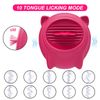 Vibrador De Masaje Para Lamer La Lengua De 10 Frecuencias Para Mujeres (rojo Rosa)