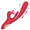 Vibrador De Masaje Telescópico Para Chupar La Lengua 3 En 1 Para Mujeres (rojo)