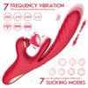 Vibrador De Masaje Telescópico Para Chupar La Lengua 3 En 1 Para Mujeres (rojo)