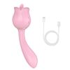 Vibrador De Masaje Para Lamer La Lengua Rosa 2 En 1 Para Mujeres (rosa)