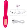 Vibrador De Masaje De Silicona De 16 Frecuencias Para Mujer (rosa Roja)