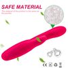 Vibrador De Masaje De Silicona De 16 Frecuencias Para Mujer (rosa Roja)