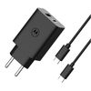 Motorola  Sjmc502 Black / Cargador De Red Eléctrica Usb-a + Usb-c A Usb-c 50w