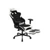 Silla Gaming Con Reposapiés Negro Y Gris