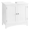 Mueble Bajo Lavabo Blanco 2 Puertas Con 1 Estantería - L60 Cm - L 60  X A 30  X H 60  Cm