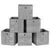 Lote De 6 Cubos De Almacenamiento Plegables En Tela No Tejida Gris - 30x30x30 Cm