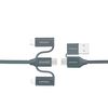 Cable Usb-a/usb-cs Lightning, Micro Usb 60w Promate Pentapower - Gris