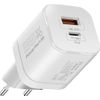 Cargador Ganfast, Usb-c, Usb-a, Pd 33w, Promate Powerport33 - Blanco