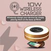 Lámpara De Mesa De Noche Inteligente 3-en-1 Altavoz Bluetooth Tws 10w Reloj Digital Cargador Qi 10w Promate Mirth