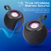 Altavoz Portátil Inalámbrico 5w True Wireless Stereo (tws) Iluminación Led Sonido Hd 360º  Promate Juggler Negro