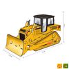 Puzzle 3d Bulldozer - 50 Piezas - Tamaño Montado: 21 X 11 X 12 Cm