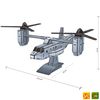 Puzzle 3d Aircraft Mv-22 Osprey 50 Pzas Tamaño Montado: 45 X 33 X 22 Cm