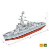 Puzzle 3d Destructor Naval Arleigh Burke 50 Pzas Tamaño Montado: 44x16x7cm