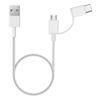 Cable Micro-usb Y Usb Tipo C A Usb 2 En 1 De 30 Cm Original Xiaomi - Blanco