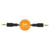 Cable De Audio Jack 3,5 Mm Auxiliar Sonido Estéreo 5m Linq - Negro