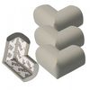 Pack De 4 Cubre Esquinas Para Muebles Y Mesas En Color Gris Perla Segurbaby