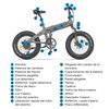 Bicicleta Eléctrica Outdoor Xiaomi Himo Zb20 Max, 48v, Autonomía 80km, 6 Velocidades, Pantalla Hd Lcd, Inflador Incluido, Gris