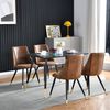 Conjunto De Mesa Con 4 Sillas Meubles Cosy Negro Y Marrón