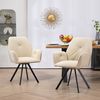 Set 2 Sillas De Comedor Terciopelo Giratoria 360°meubles Cosy 60x62x87,5cm Beige